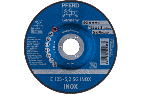 Disc de slefuit abraziv E 125-5,2 SG INOX 68042218