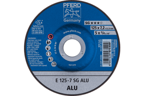 Disc de slefuit abraziv E 125-7 SG Aluminiu 68042218