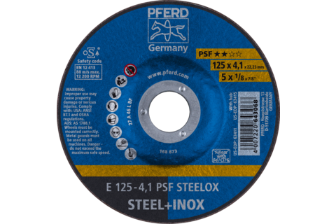 Disc de slefuit abraziv E 125x4,1x22,23 mm - 69220531